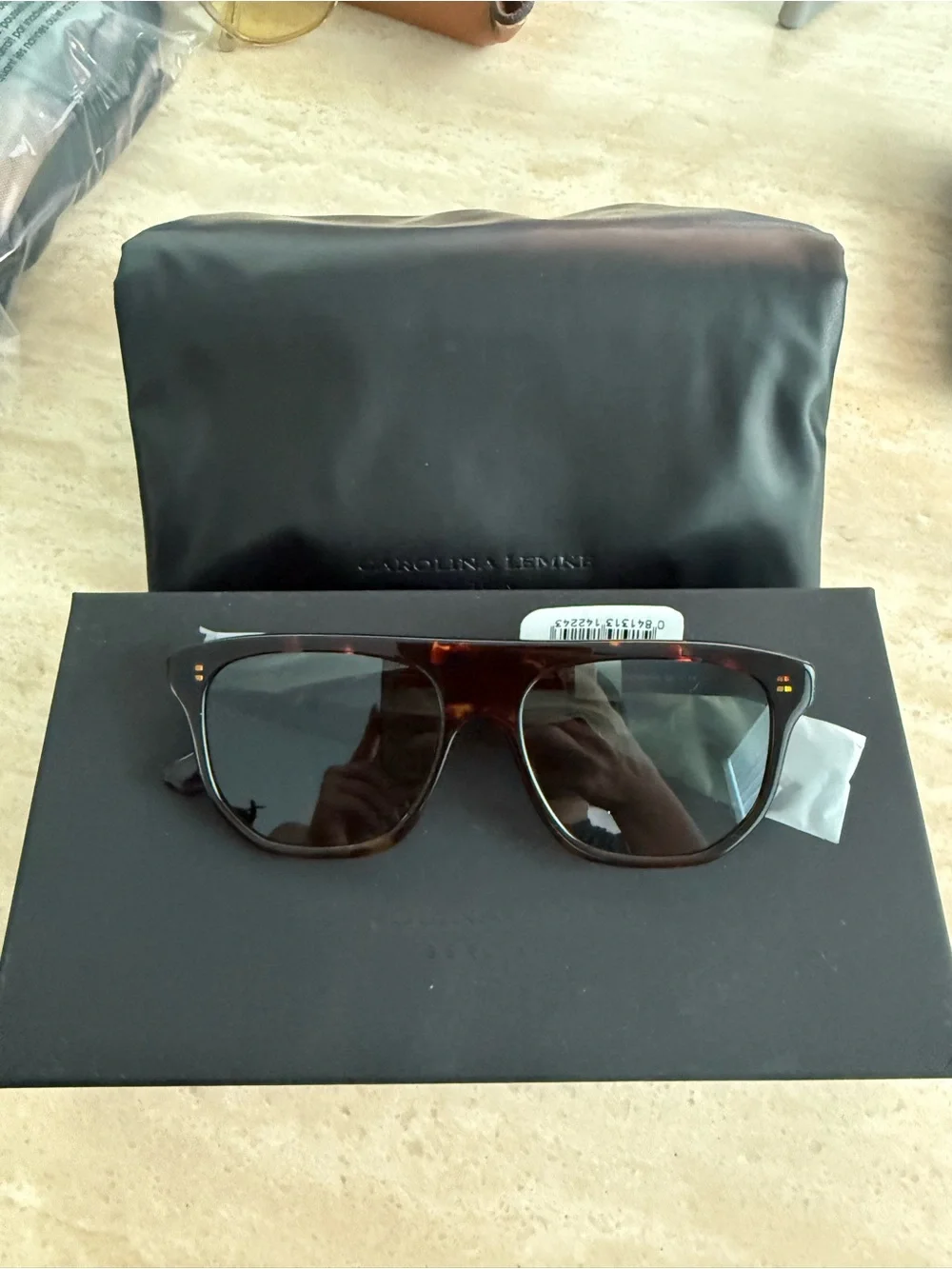Carolina Lemke Men's Tortoiseshell Sunglasses - Brown Lenses